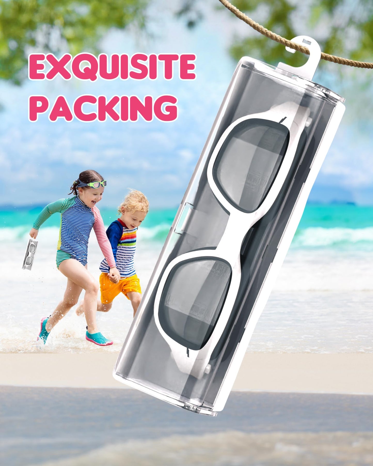 Zeligerstar Kids Swim Goggles, 4 Pack Swimming Goggles for Kids 6-14, Anti-Fog UV Protection Pool Glasses for Boys Girls Children