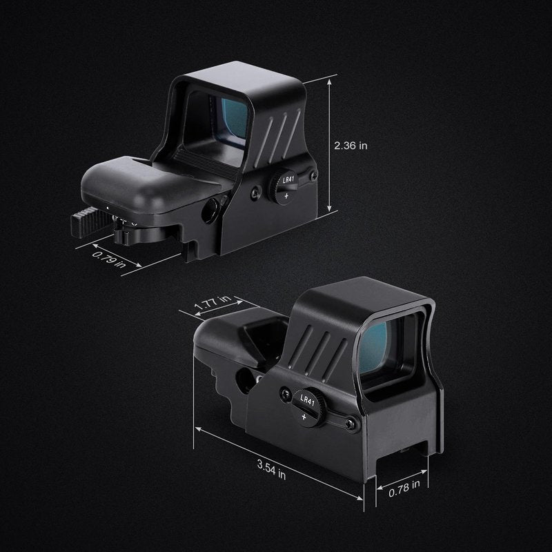 ohhunt Multiple Reticle Red Green Dot Sight Quick Detach Mount for Picatinny 1X22X33mm Wide Objective Diameters Optics