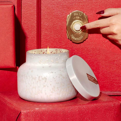 Capri Blue Holiday Mercury Jar Candle - Soy Blend - Fall Candles for Home Scented with White Pumpkin, Nutmeg & Vanilla - Pumpkin Candle for Fall Decor - Signature (Pumpkin Dulce, 19 oz)