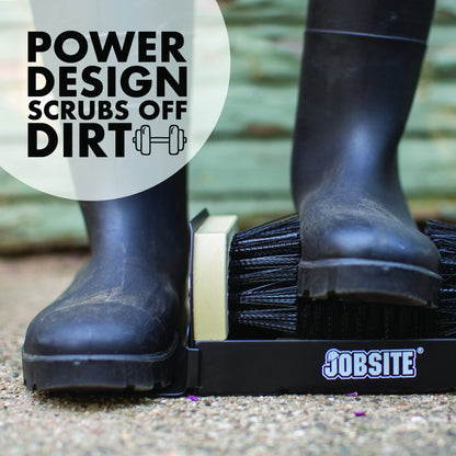 Jobsite Boot Scraper - Outdoor Shoe Scrubber Cleaner Brush - Extra Wide