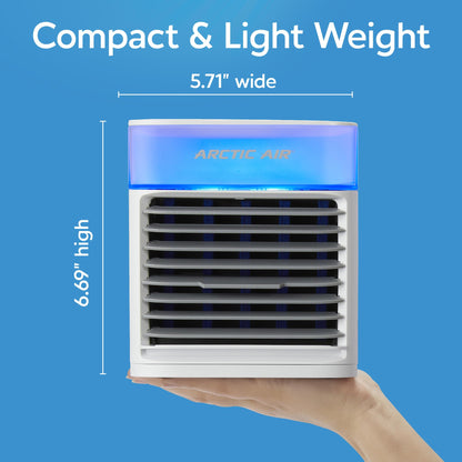 Arctic Air Pure Chill 2.0 Evaporative Air Cooler by Ontel - Powerful, Quiet, Lightweight and Portable Space Cooler with Hydro-Chill Technology For Bedroom, Office, Living Room & More,Blue