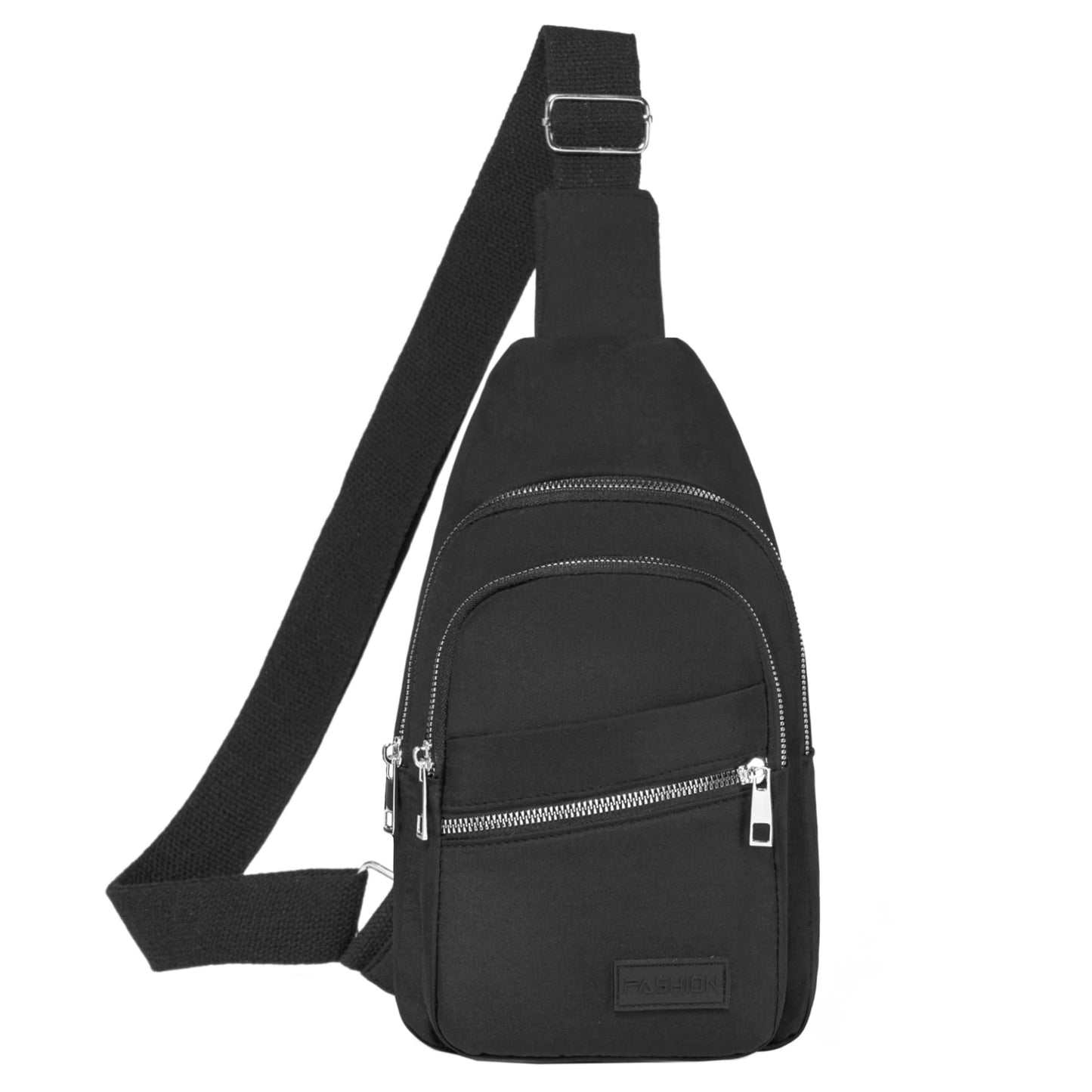 Small Sling Backpack Crossbody Sling Bag for Women, Chest Bag Daypack Fanny Pack Cross Body Bag for Outdoors Hiking Traveling - Black