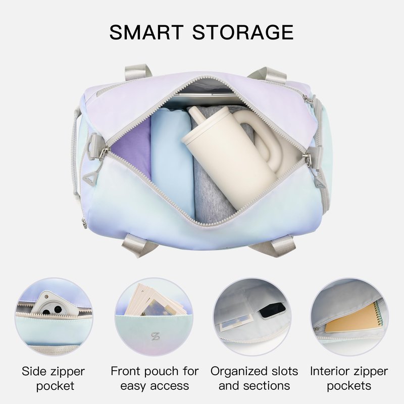 STELLE Dance Bag for Girls Ballet Bag Gifts for Girls Waterproof Sports Gymnastics Bag with Shoe Compartment Cheer Duffle Bag