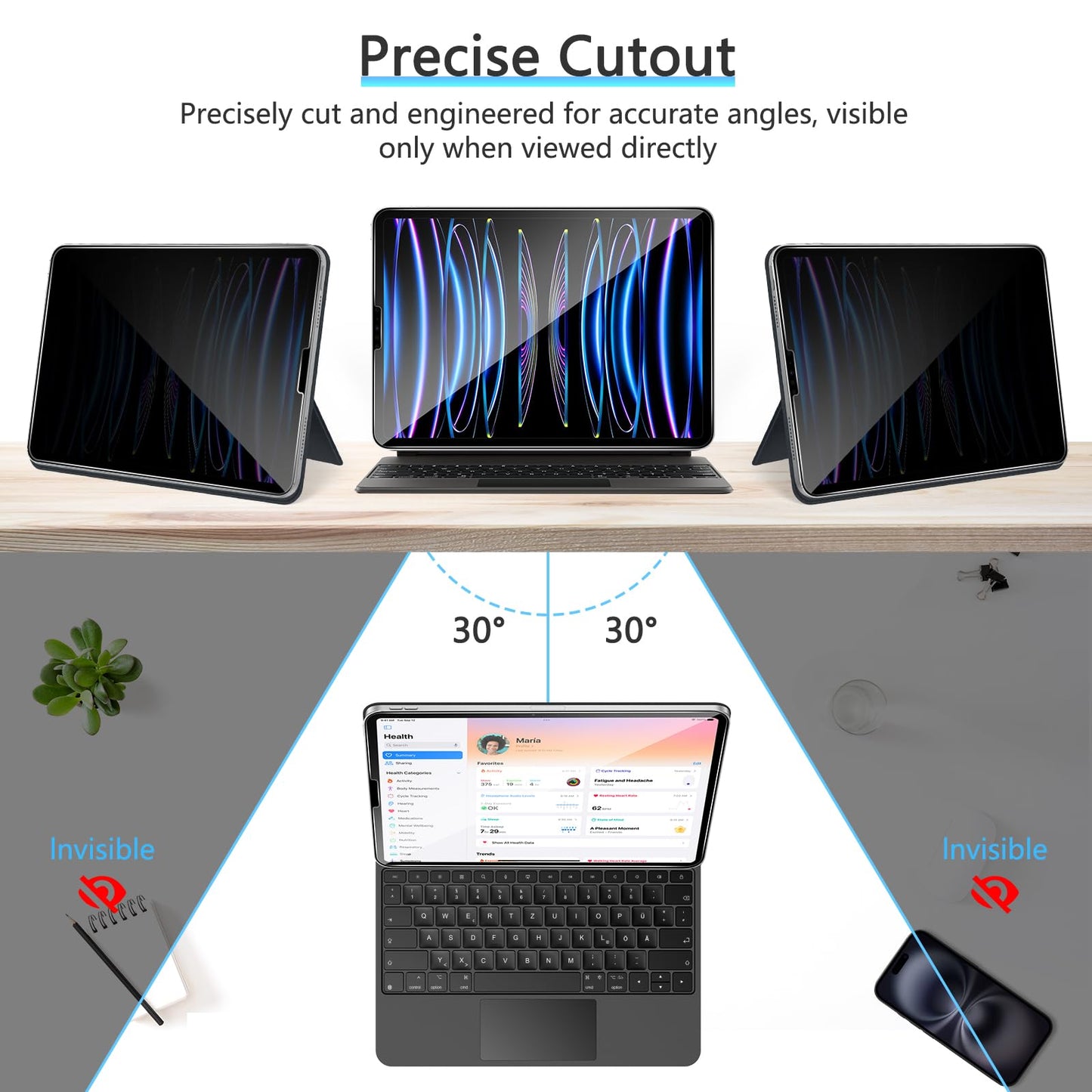 OMOTON Screen Protector for iPad Air 5th 4th Generation (Air 5/4, 10.9 Inch, 2022/2020) iPad Pro 11 Inch (2022/2021/2020/2019) Tablet - Tempered Glass, Case Friendly, Apple Pencil Compatible, 2 Pack