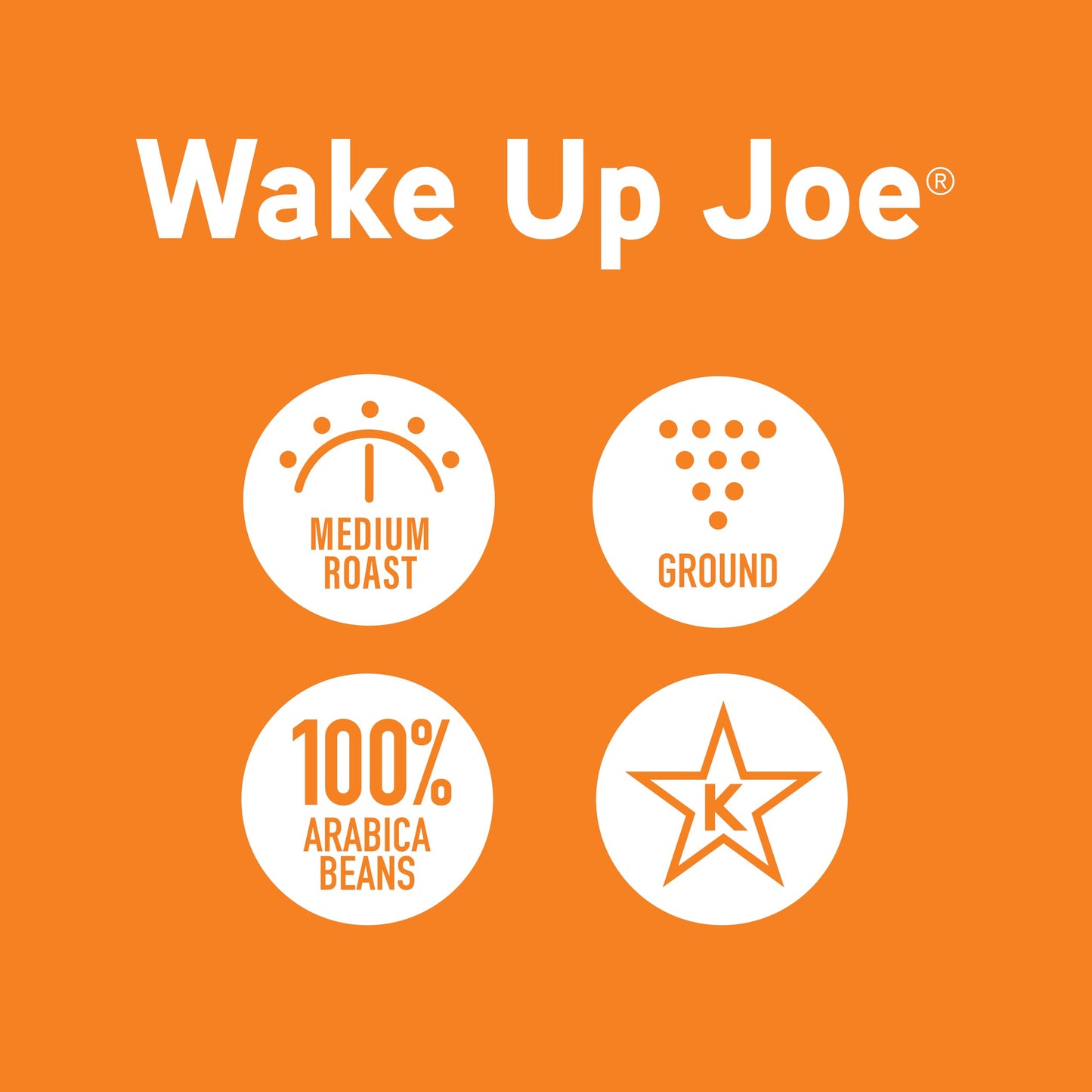 Joe Knows Coffee, Wake Up Joe, Medium Roast, Ground Coffee, 2 Pound