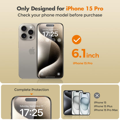 UNBREAKcable Privacy Screen Protector for iPhone 14/ iPhone 13/13 Pro, Tempered Glass [True 28°Anti Spy] [9H Hardness] [Case Friendly] Private Protector for iPhone 6.1" - 2 Pack