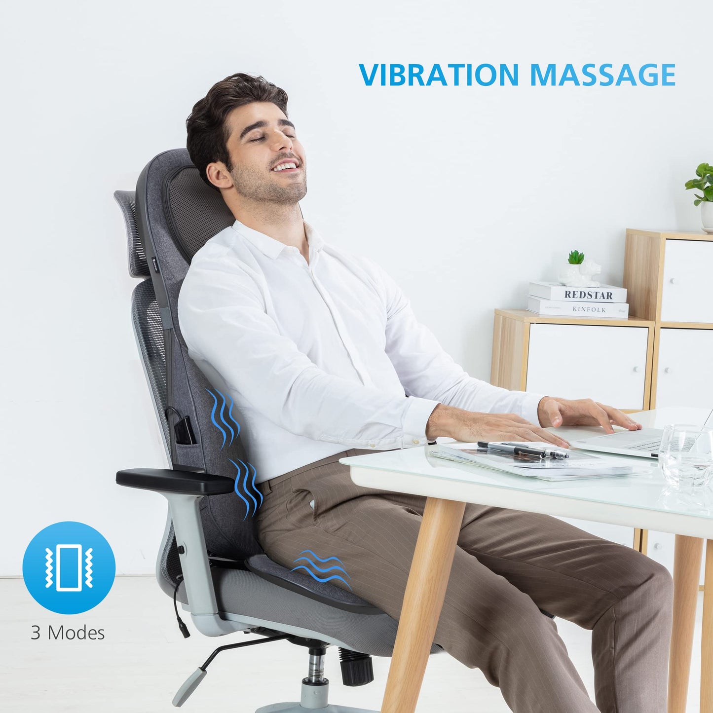 COMFIER Shiatsu Neck Back Massager with Heat, Adjustable Massage Chair Pad Back Support Massage Seat Cushion for Full Body Massager Gifts for Dad