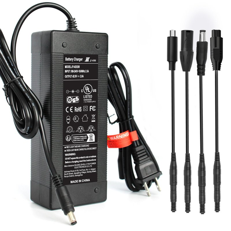 UL Certified 36V-42V 2A Fast Charger for 36V Electric Scooter Lithium Battery Jetson Hoverboard Charger Replacement Compatible with Pocket Mod, Sports Mod, Electric Scooters