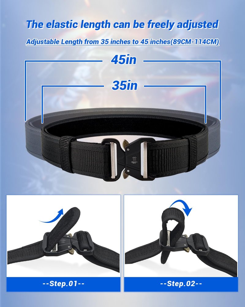 BittPicc 8 in 1 Police Tactical Belt Security Guard Belt Versatile Military Utility Belt Modular Equipment System Molded Duty Belt Set for Law Enforcement