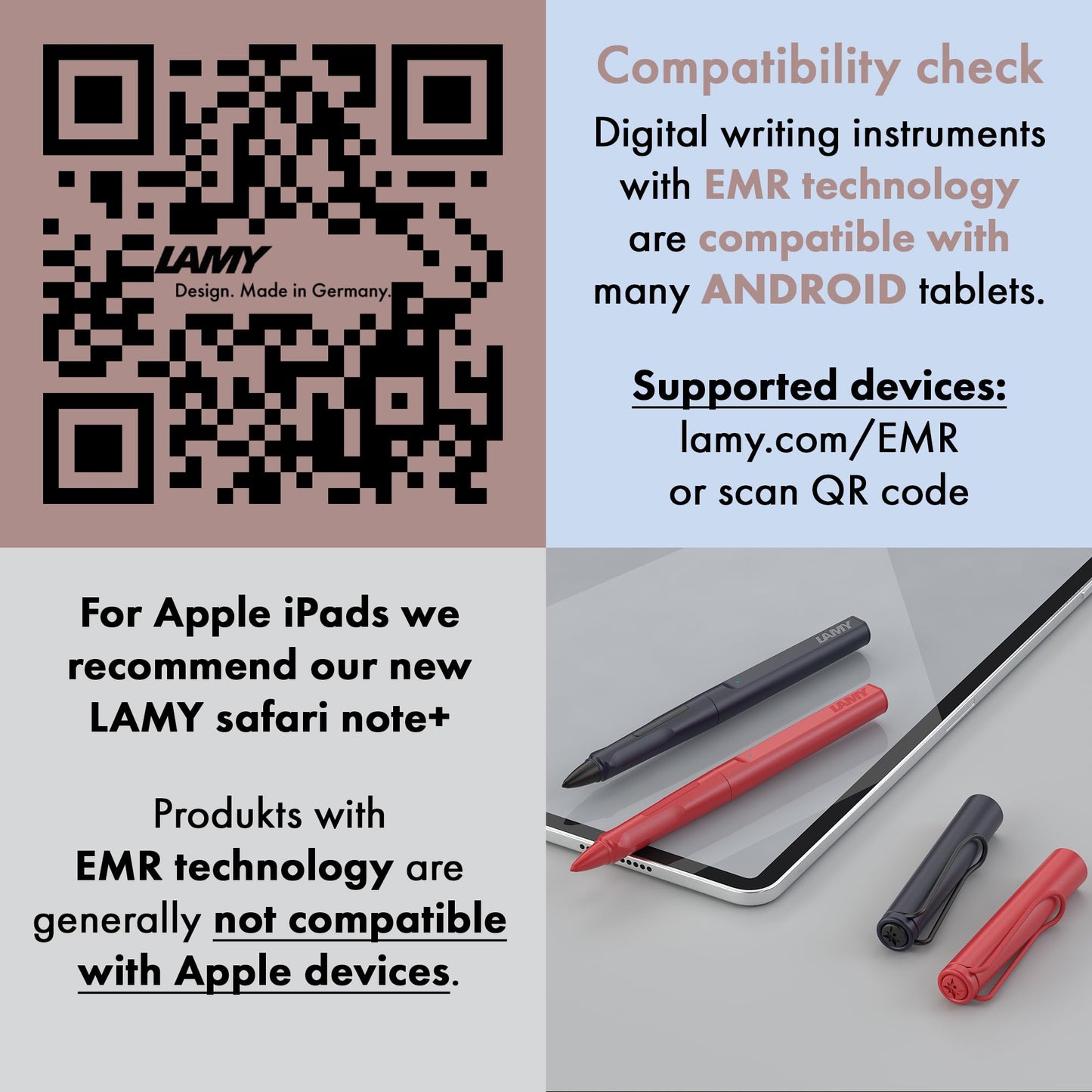 Lamy AL-star EMR black (POM tip) - Stylus Pen for many Android devices - Touchscreen pen with ergonomic grip - precise writing & drawing on digital media - with function button