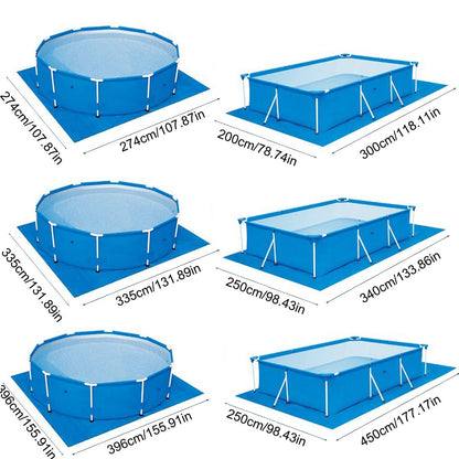 Pool Ground Cloth, Foldable Swimming Pool Floor Protector, Waterproof Rectangular Pool Mat for Frame Pool and Above Ground Swimming Pools (200 * 300cm)