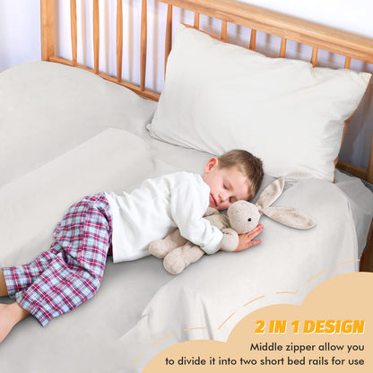 YIHATA 2in1 Toddler Bed Guard, Bed Rail for Toddlers, Bed Barrier Long Foam Detachable Foldable Model, Bed Bumper for Toddlers Baby Elderly, Travel Safety Easy to Carry Suitable for All Beds
