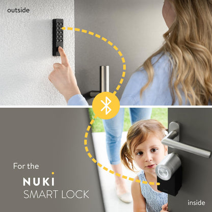Nuki Keypad 2 Door with Code or Fingerprint Quick and Comfortable Opening Perfect Accessory for NUKI Smart Lock Bluetooth