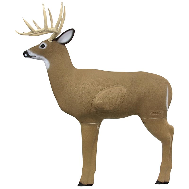SHOOTER Big Buck 3D Archery Target, 51” Tall, Replaceable Insert for Long Life, Weather-Resistant Construction, High-Density Impact-Response Foam Withstands Field Points, Broadheads, and Expandables