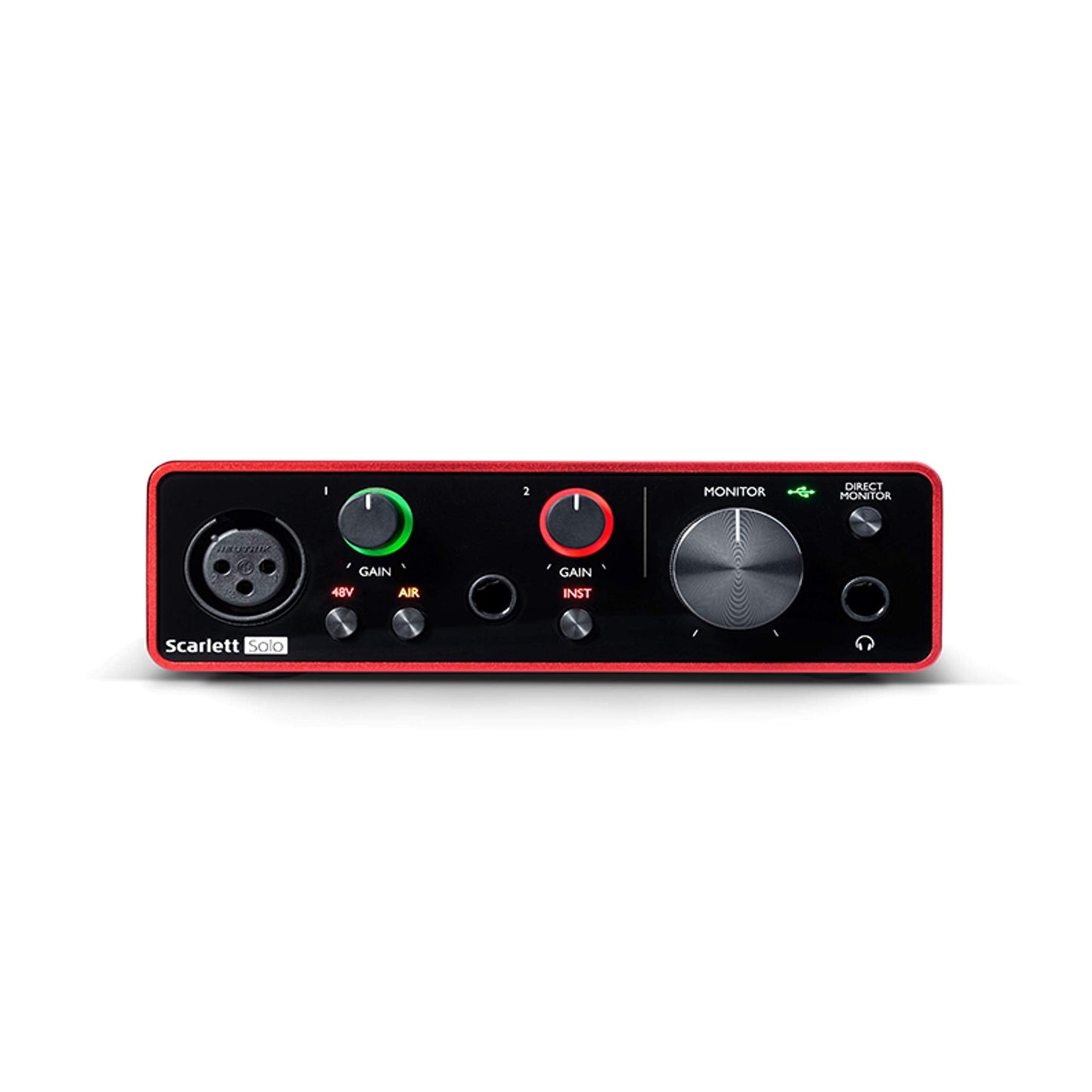 Focusrite Scarlett Solo 3rd Gen USB Audio Interface for Guitarists, Vocalists, Podcasters or Producers to record and playback studio quality sound