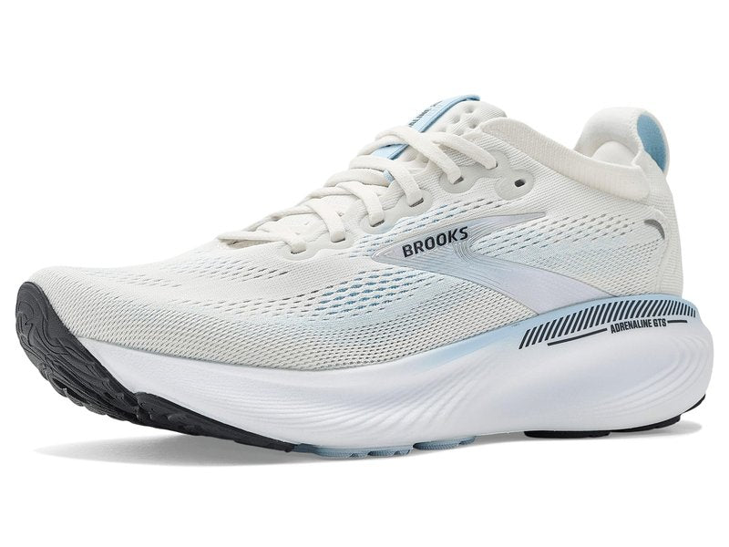 Brooks Women’s Adrenaline GTS 25 Supportive Running & Walking Shoe - Star White/Nantucket/Chrome - 9.5 Medium