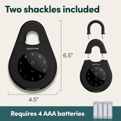 igloohome Keybox 3 Smart Lock Box, Large Key Safe w/Airbnb Sync (iOS/Android) – Remotely Generate Bluetooth-Keys & Pin Codes Without Internet