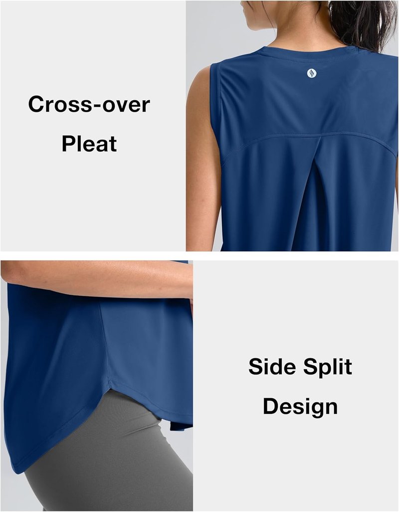 Women's Sleeveless Workout Tops - Breathable Lightweight Yoga & Tennis Tanks | Athletic Running Shirts