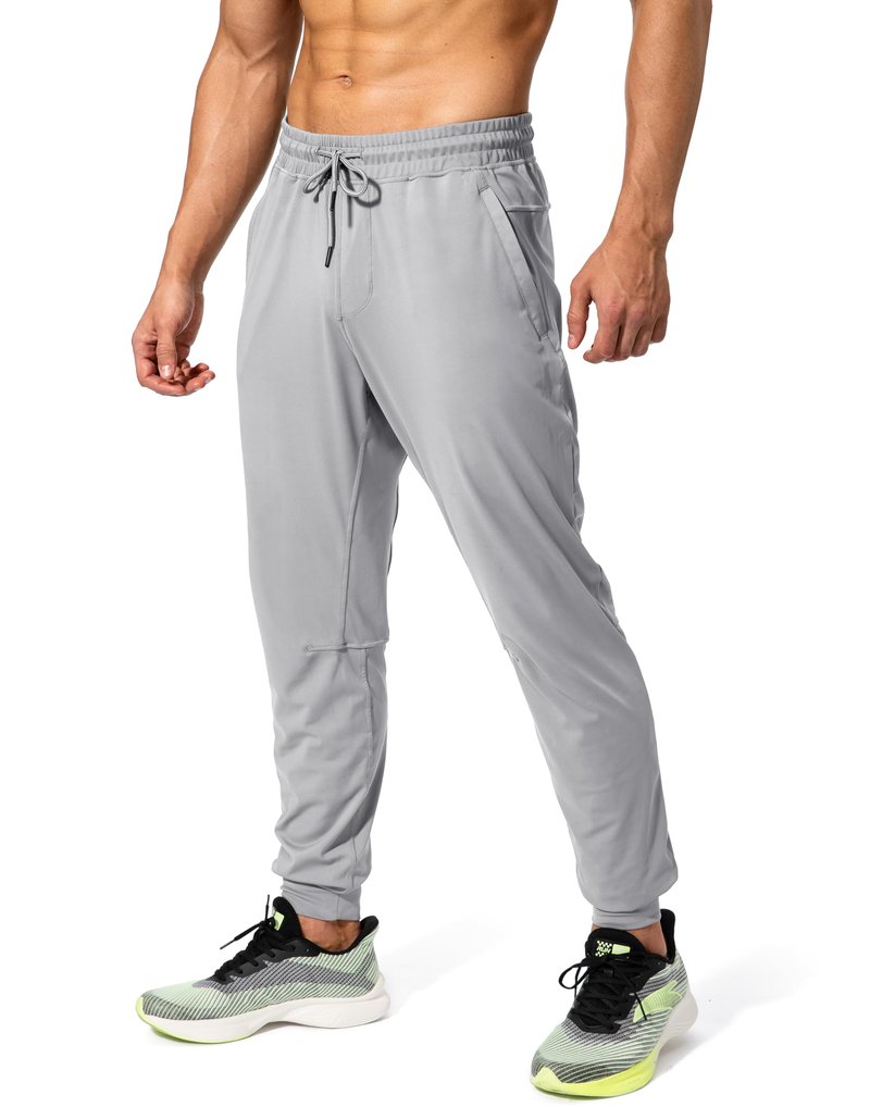 G Gradual Men's Sweatpants with Zipper Pockets Athletic Pants Traning Track Pants Joggers for Men Soccer, Running, Workout(Silver Drop,XL)