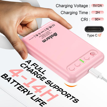 Rechargeable Soft Selfie Light for Phone, Camera, Laptop, 4-14H Battery Portable LED Light for Pictures, Phone Light Clip for Selfie, Vlog, TikTok, Makeup, Video Conference Black