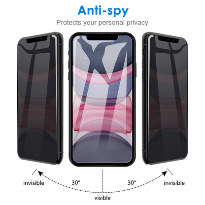 JETech Privacy Screen Protector for iPhone 11 and iPhone XR 6.1-Inch, Anti Spy Tempered Glass Film, 2-Pack