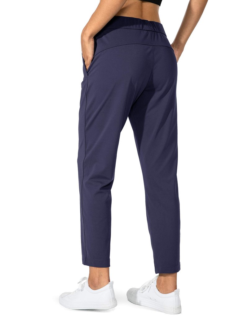 G Gradual Women's Pants with Deep Pockets 7/8 Stretch Sweatpants for Women Athletic, Golf, Lounge, Work (Navy, 3X-Large)