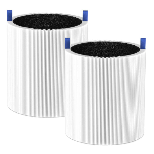 Blue Pure 511 Replacement Filter Compatible with Blueair Blue Pure 511 Air Purifier, 2-in-1 H13 True HEPA Particle Filter and Activated Carbon Filter, 2 Pack