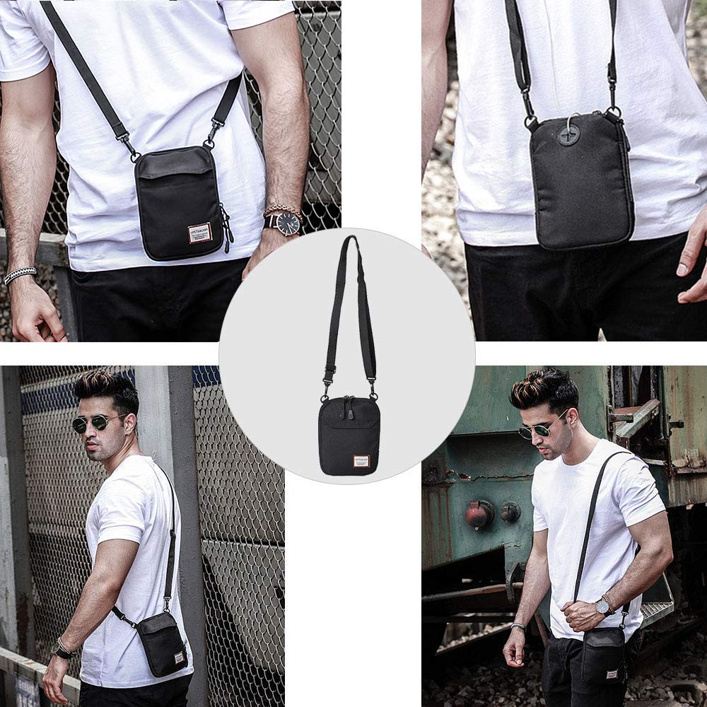 Mini Crossbody Bags Small Shoulder Satchel Bag Neck Pouch Bag for Men and Women