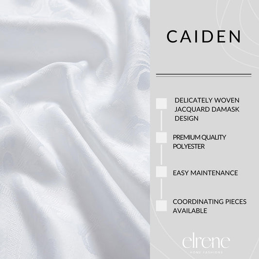 Elrene Home Fashions Caiden Elegance Damask Tablecloth, 60" x 144", White