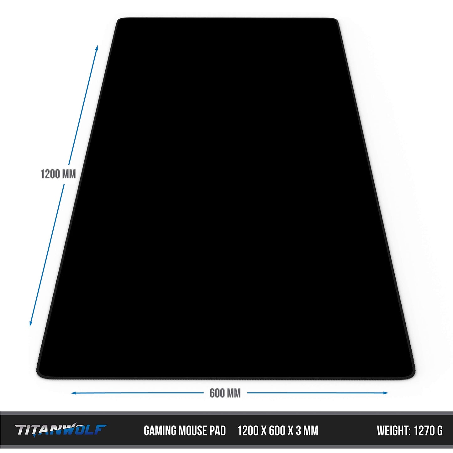 TITANWOLF - XXL Mouse Pad, Extra Large Gaming Mouse Mat 1200x600mm Oversize, XXL Mouse Pad, Desk Pad XXXL Extended, Precision and Speed, NonSlip Rubber Base, For Mice and Keyboards