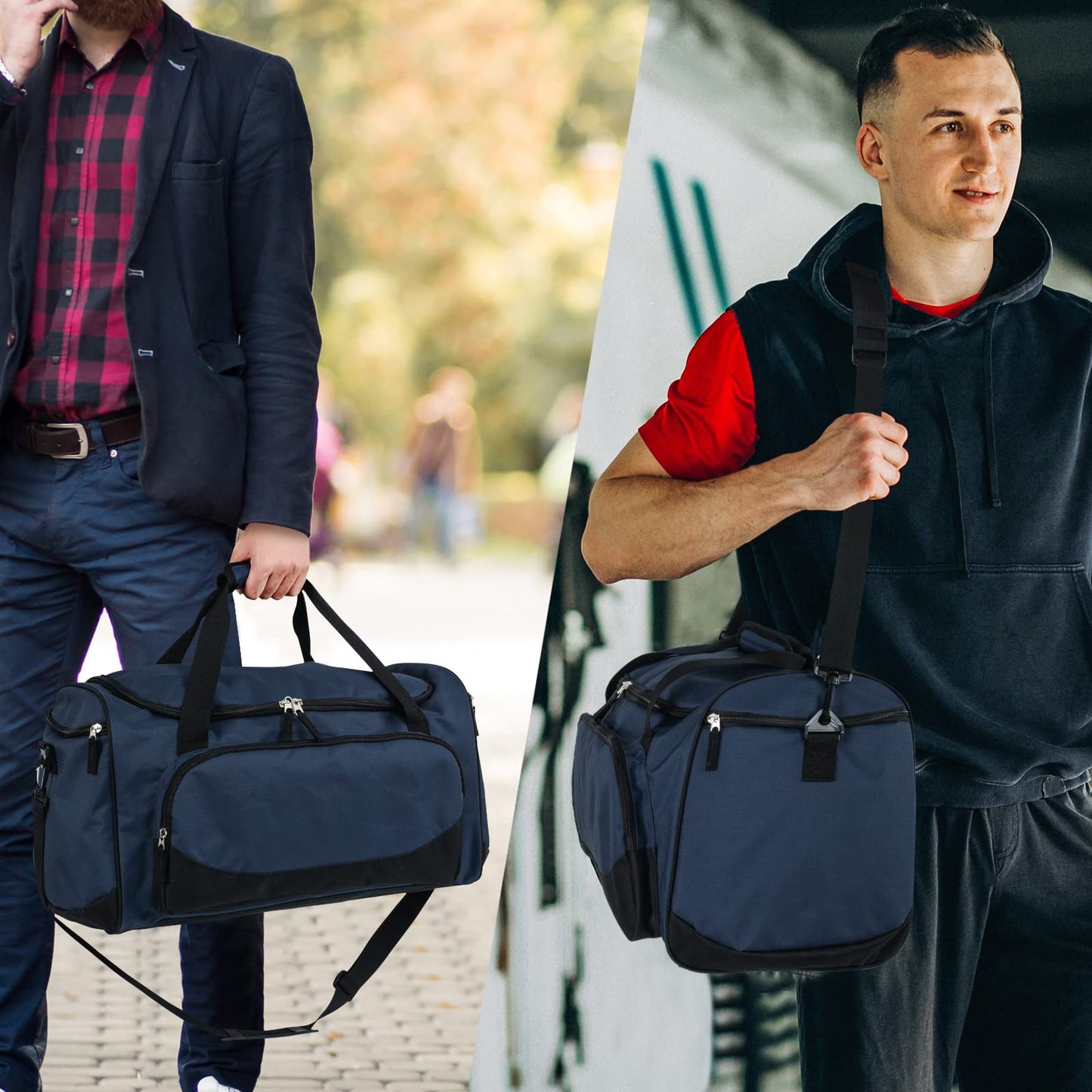 Gym Bag for Men - 55L Black Durable Large Duffle Bag for Travel, Workout, Fitness & Sport