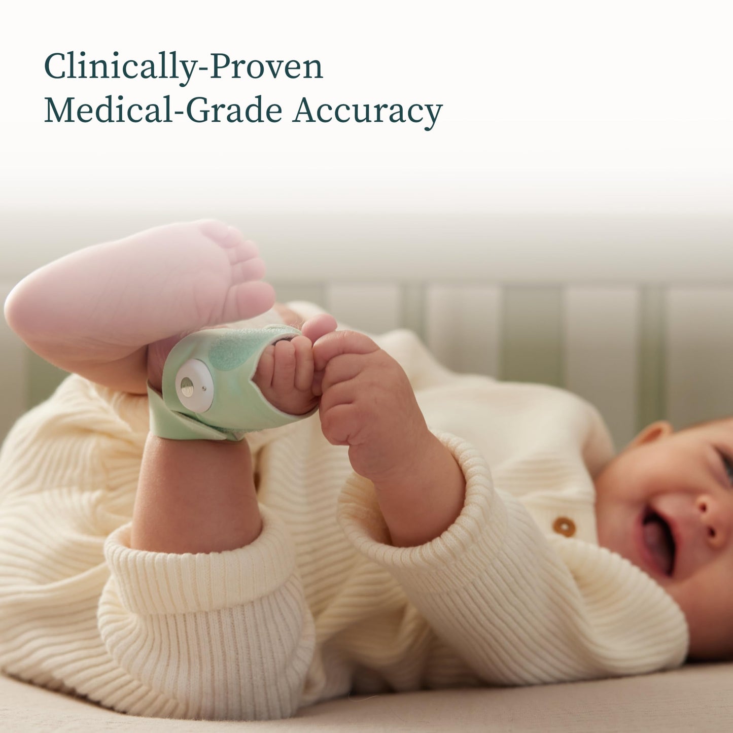 Owlet Dream Sock® - Smart Baby Monitor - Track Live Pulse (Heart) Rate, Oxygen in Infants - Dusty Rose