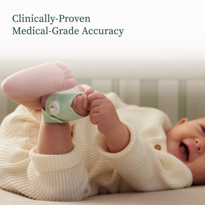 Owlet Dream Sock® - Smart Baby Monitor - Track Live Pulse (Heart) Rate, Oxygen in Infants - Dusty Rose