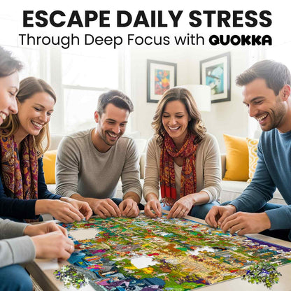 QUOKKA 1000 Piece Puzzle for Adults Greek Gods - Adult Puzzles with Secret Tasks & Immersive Audio Story of Ancient Myths and Legends for Deep Relaxation for Challenge Puzzle Lovers