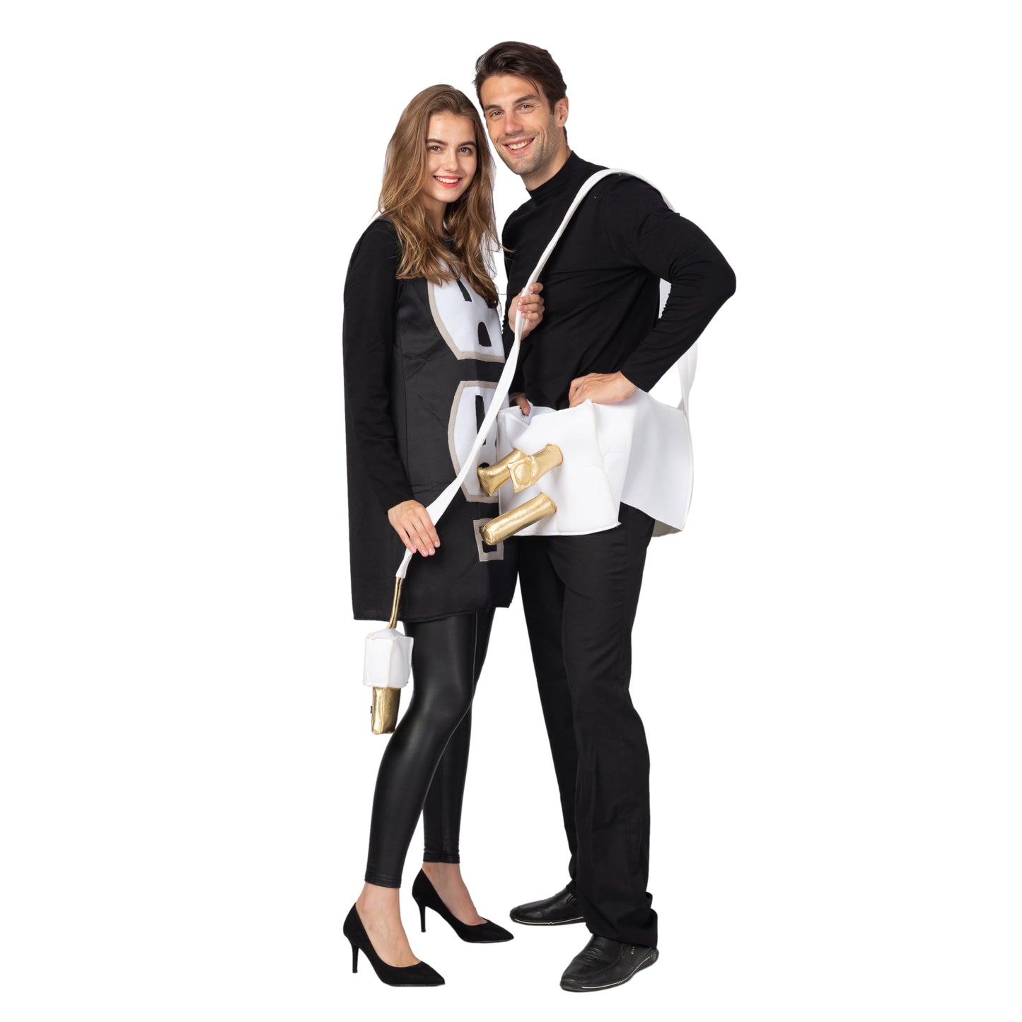 Spooktacular Creations Plug and Socket Halloween Costume Adult, Plug and Outlet Couples USB Costume for Halloween Cosplay Party (Medium)