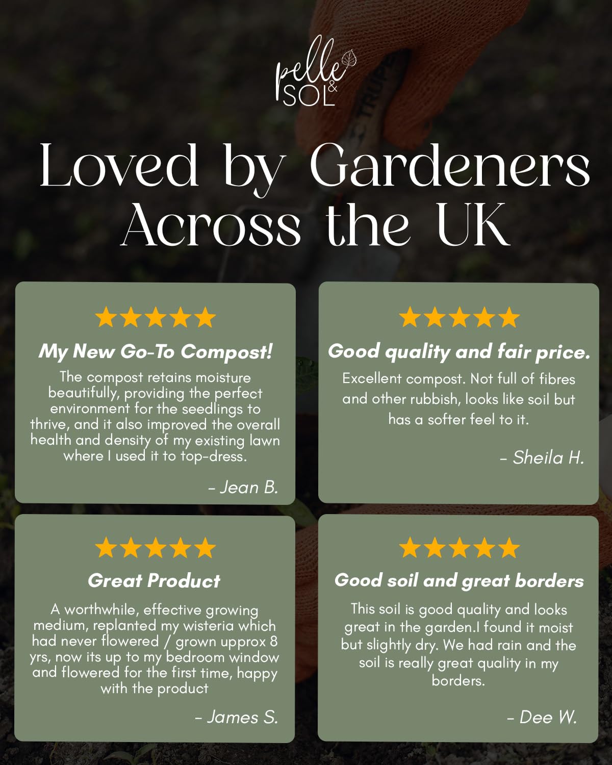 Pelle & Sol 60L Multi Purpose Compost - Compost for Outdoor Plants & Soil for Plants Indoors - Potting Soil for Pots Plants Outdoor - All Purpose Nutrient Rich Fertiliser, Houseplant Potting Mix