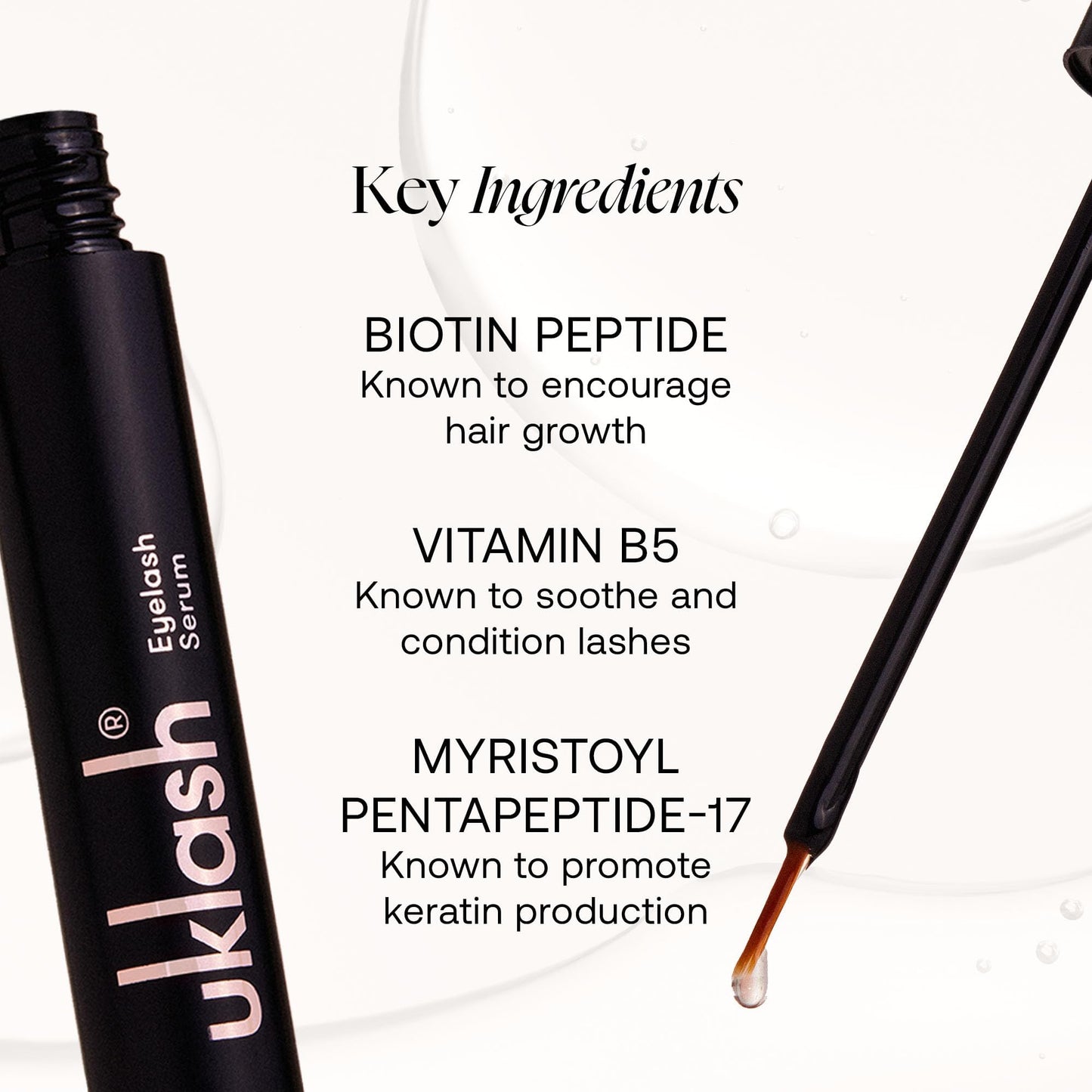 UKLASH Eyelash Growth Serum For Longer & Fuller Lashes - 3ml. Clinically Proven Formula for Naturally Longer Lashes and Extensions. Vegan & Cruelty-Free