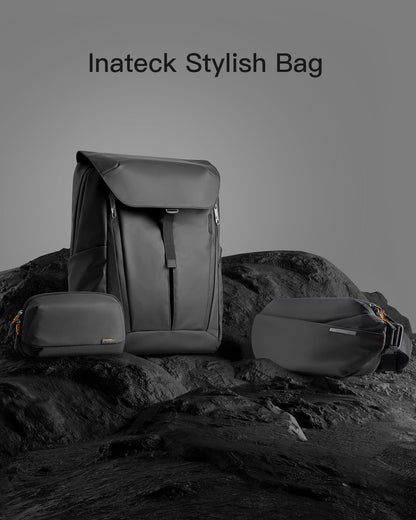 Inateck Sling Bag X, 4L Stylish Crossbody Shoulder Chest Belt Bum Bag with Adjustable Shoulder Strap, Water-Resistant Waist Fanny Pack for Men, Women, Travel, Daily Use, Cycling, Hiking, Black