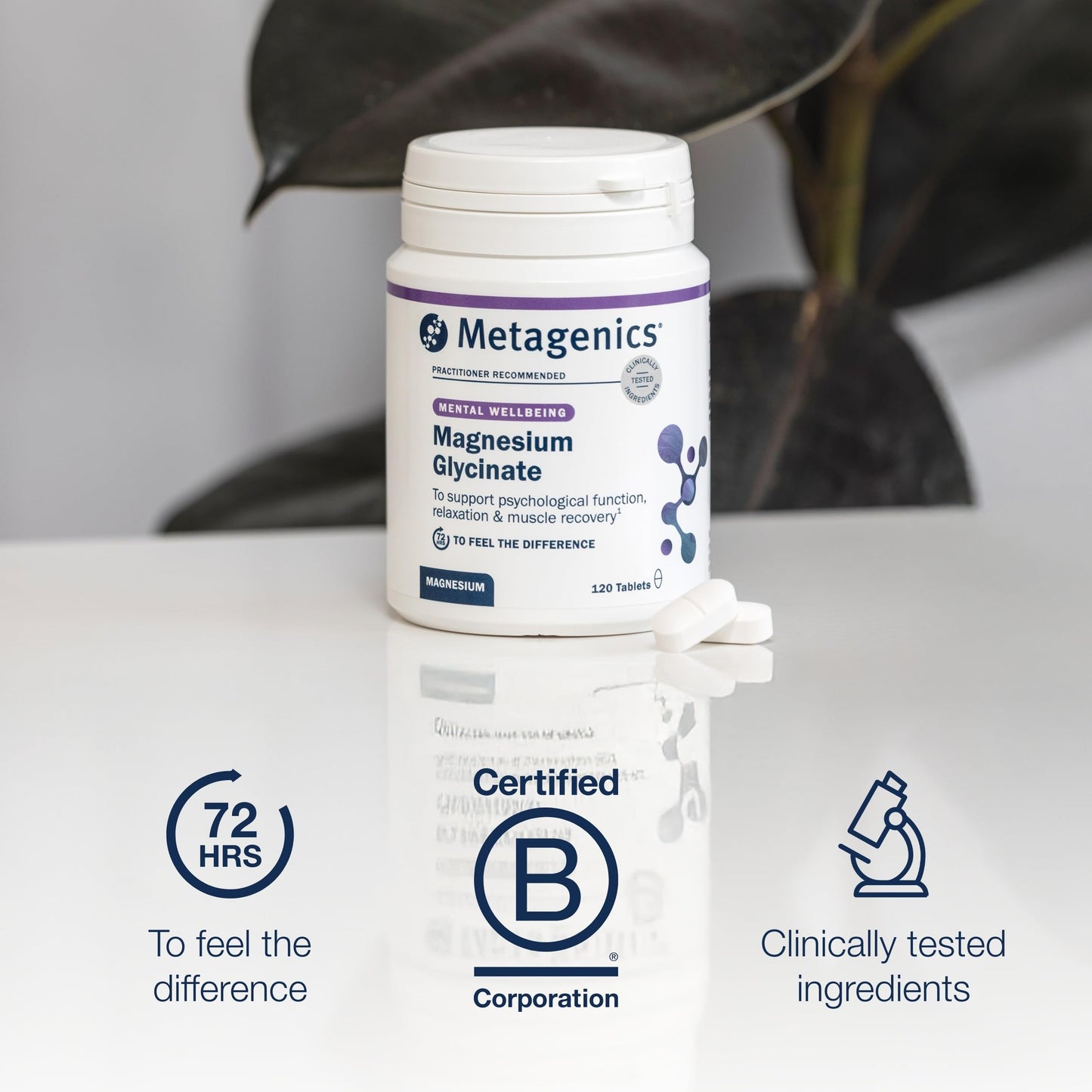 Metagenics Magnesium Glycinate 100mg - High Strength Supplement - Sleep Support - Easily Absorbable, Gentle on Digestion - 120 Tablets