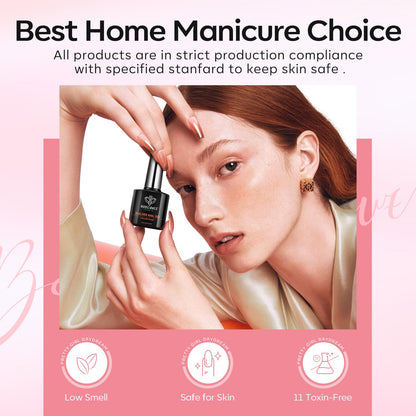 modelones Gel Nail Polish Set 2 Pcs 15ml French Manicure Kit White Nude Pink Jelly Sheer Gel Polish Soak Off UV LED Classic French Tip Gel Polish Natural Nail Art DIY Gift for Women