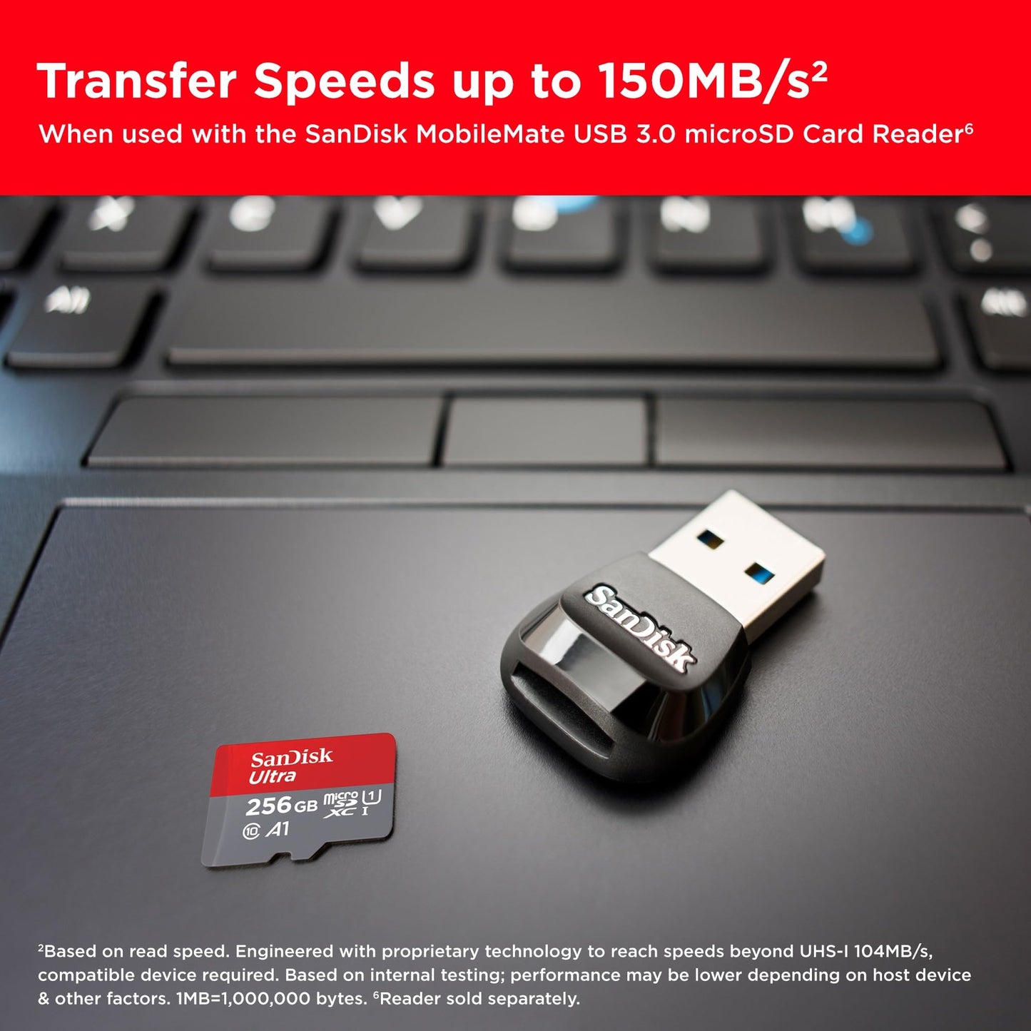 SanDisk 256GB Ultra microSDXC card + SD adapter, Memory card Full HD, up to 150 MB/s, For smartphones and Tablets, with A1 App Performance, UHS-I, Class 10, U1