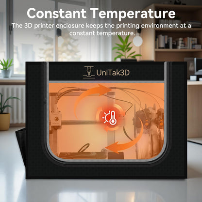 3D Printer Enclosure Protective Cover with LED Lighting Compatible with Bambu Lab A1 and A1 Combo with AMS lite Fireproof Dustproof Tent Constant Temperature-825 * 585 * 585mm