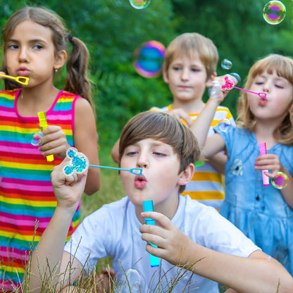 Mouse Party Favors 24Pcs Glitter Mouse Ear Bubble Wands for Kids Cute Bubble Wand for Birthday Party Supplies Classroom Prizes Pinata Goodie Bag Stuffers Gifts