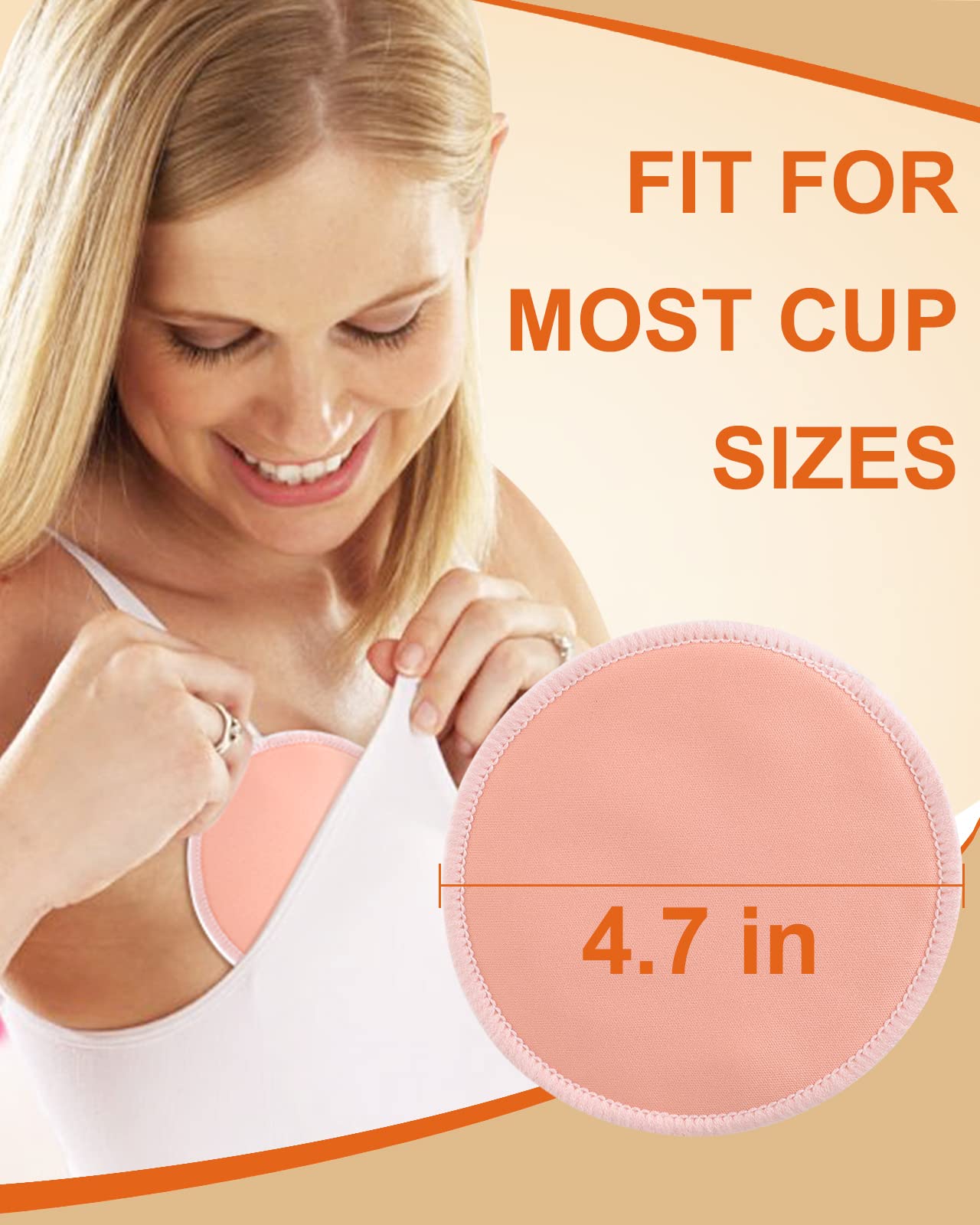 Lictin 12 pcs (6 Pairs) Nursing Pads Set Nursing Pads Washable Organic Bamboo Nursing Pads Reusable Nursing Pads Washable Soft Absorbent Nursing Pads with 1 Laundry Bag and 2 Organza Bags