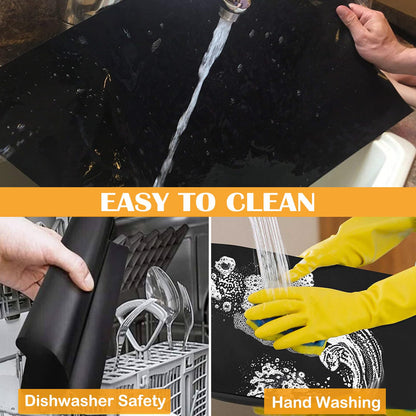 Grill Mats for Outdoor Grill, Dailyart Grill Mats Non Stick Set of 5 BBQ Grill Mat Baking Mats Teflon BBQ Grilling Accessories Reusable,Works on Gas, Charcoal, Electric Grill 15.75 x 13-Inch, Black