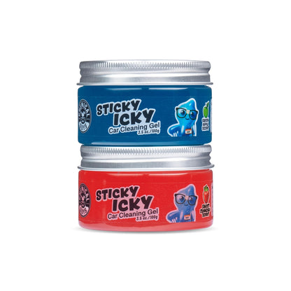 Chemical Guys Sticky Icky Car Cleaning Gel, Green Apple & Sweet Strawberry Scent - Detailing Kit, Car Dust Crevice Cleaner, Slime Auto Air Vent, Cleaning Putty for Keyboard Cleaner (2 Pack) - CJK1002