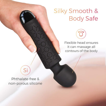Yarosi Micro Personal Massage Wand Smallest Strongest Handheld Cordless Massager, Strong Powerful Compact Perfect For Travel, Magic Stress Away, All Body Back Legs Hand Pains Sports Recovery