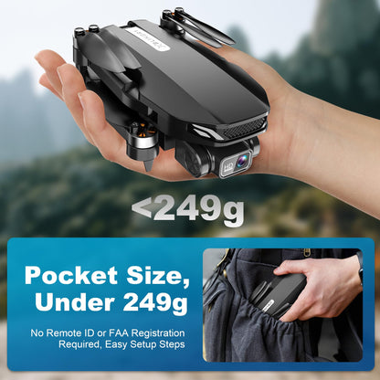 Drone with Camera, 2K HD FPV Drone with Brushless Motor, Altitude Hold, Gesture Selfie, One Key Take Off/Landing, 3D Flips, Waypoint Fly, 2 Batteries, Foldable Mini Drones for Kids and Beginners