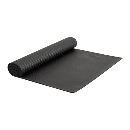 Mind Reader YOGAPVC-BLK All Purpose Extra Thick Yoga Fitness & Exercise Mats with Carrying Strap, High Density Anti-Tear