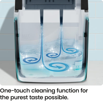 Iceman Pebble Ice Machine, Countertop Nugget Ice Maker Produces Chewable Pellet Ice in 20 Minutes, Makes 33lbs/Day, with One-Touch Cleaning Function and Ice Scoop/Basket Included – Stainless Steel